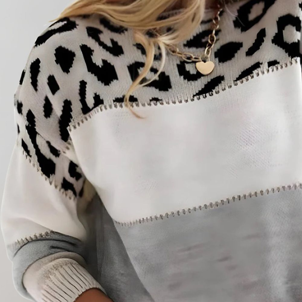 Yara – Elegancki sweter w panterkę