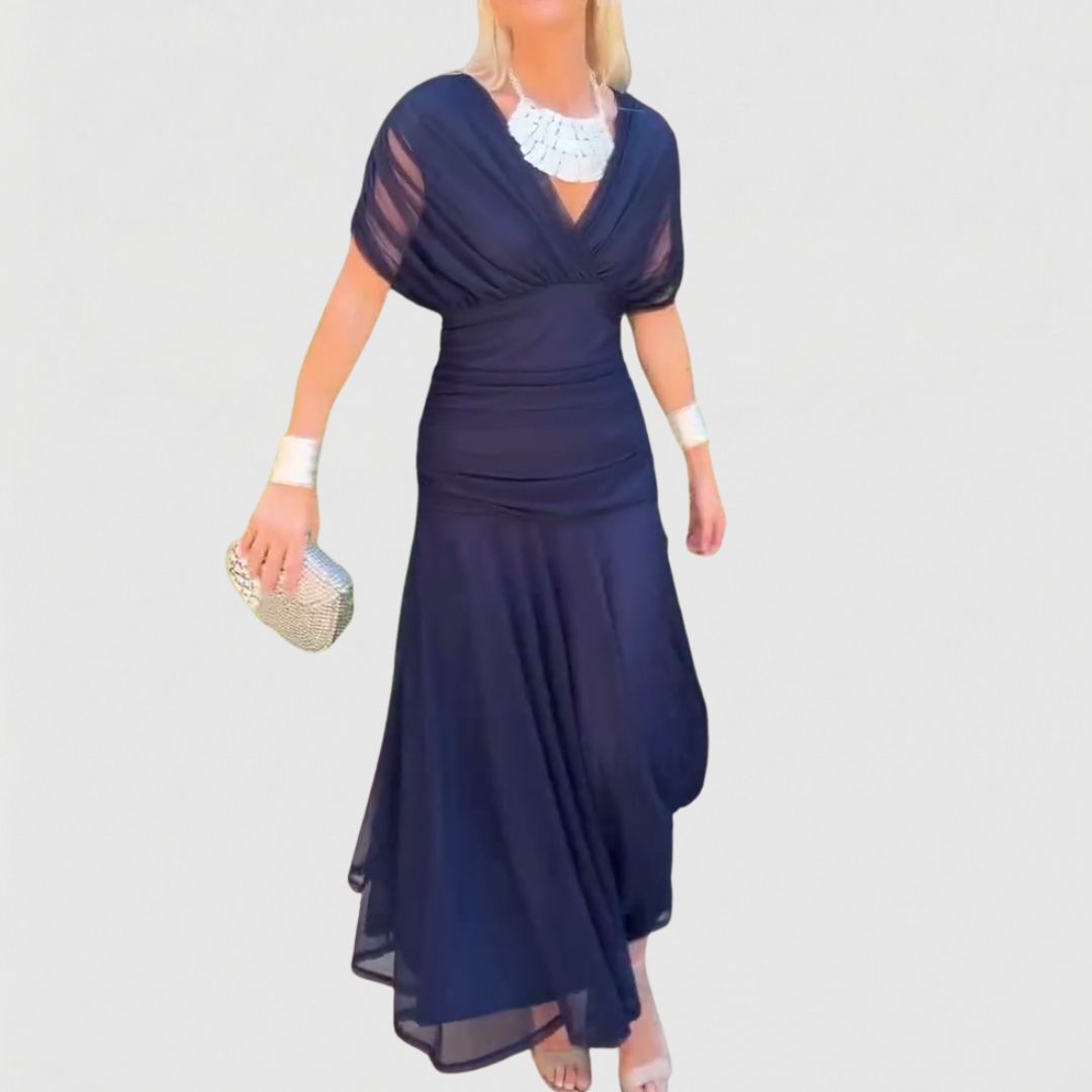 Avery – Elegancka Niebieska Sukienka