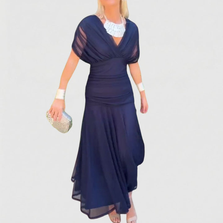 Avery – Elegancka Niebieska Sukienka